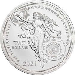 Pre-Owned 2021 Niue Icons of Inspiration: Leonardo da Vinci 1oz Silver Coin - VAT Free