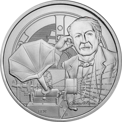 Pre-Owned 2023 Niue Icons of Inspiration: Thomas Edison 1oz Silver Coin - VAT Free