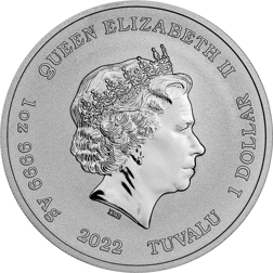 Pre-Owned 2022 Tuvalu Black Flag: William Moody 'The Rising Sun' 1oz Silver Coin - VAT Free