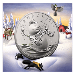 Pre-Owned 2014 Canada Snowman $20 Silver Coin - VAT Free