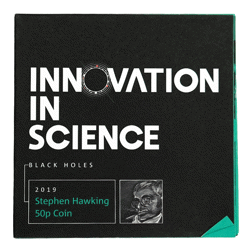 Pre-Owned 2019 UK Stephen Hawking 50p Proof Silver Coin - VAT Free