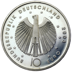Pre-Owned 2003 Germany FIFA 2006 Football World Cup €10 Silver Coin - VAT Free