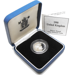 Pre-Owned 1990 £1 Proof Silver £1 Coin - VAT Free
