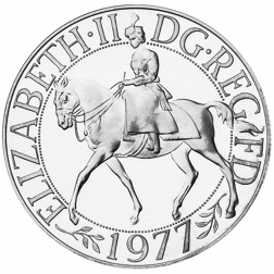 Pre-Owned 1977 Silver Jubilee Crown Proof Silver Coin - VAT Free
