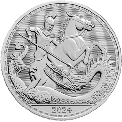 Pre-Owned 2024 UK St George and the Dragon 1oz Silver Coin - VAT Free