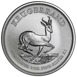 Pre-Owned South African Krugerrand 1oz Silver Coin - Mixed Dates