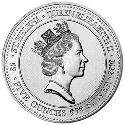 Pre-Owned 2022 St Helena The Queen's Virtues: Victory Angel 5oz Silver Coin - VAT Free