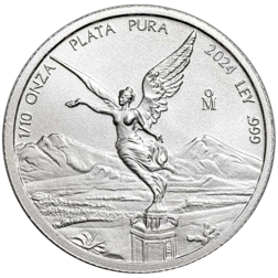 2024 Mexican Libertad 1/10oz Silver Coin - Full Tube of 50 Coins