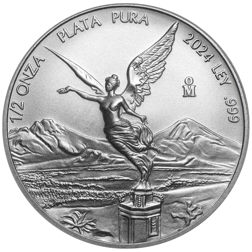 2024 Mexican Libertad 1/2oz Silver Coin - Full Tube of 25