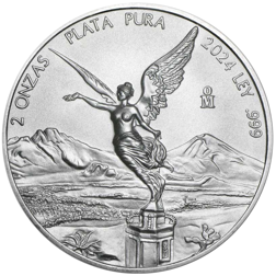 2024 Mexican Libertad 2oz Silver Coin