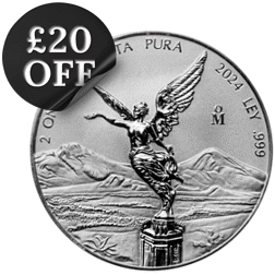 2024 Mexican Libertad 2oz Reverse Proof Silver Coin