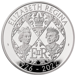 Pre-Owned 2022 UK Queen Elizabeth II Memorial £5 Piedfort Proof Silver Coin - VAT Free