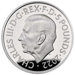 Pre-Owned 2022 UK Queen Elizabeth II Memorial £5 Piedfort Proof Silver Coin - VAT Free