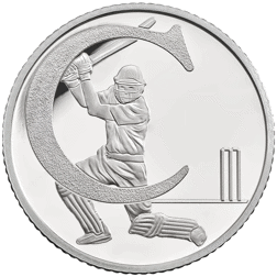Pre-Owned 2018 UK Cricket 10p Proof Silver Coin - VAT Free