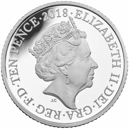 Pre-Owned 2018 UK Cricket 10p Proof Silver Coin - VAT Free