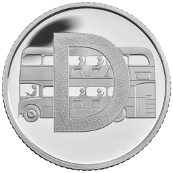 Pre-Owned 2018 UK Double Decker 10p Proof Silver Coin - VAT Free