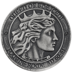 Pre-Owned Boudicca: Britain's Warrior Queen 1oz Silver Round - Antique Finish
