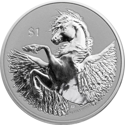Pre-Owned British Virgin Islands Reverse Proof Pegasus 1oz Silver Coin - Mixed Dates - VAT Free