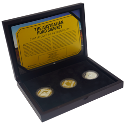 Pre-Owned Australian Road Sign 1oz Silver 3-Coin Set - VAT Free