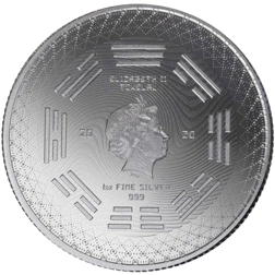 Pre-Owned 2020 Tokelau Equilibrium 1oz Silver Coin - VAT Free