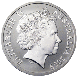 Pre-Owned 2009 Royal Australian Mint Kangaroo Colourised 1oz Silver Coin - VAT Free