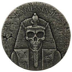 Pre-Owned 2017 Republic of Chad Egyptian Relic Ramesses II Afterlife 2oz Silver Coin - VAT Free