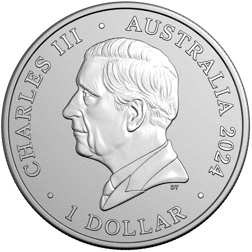 2024 Australian Hourglass Dolphin 1oz Silver Coin