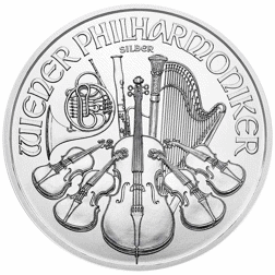 Pre-Owned Austrian Philharmonic 1oz Silver Coin - Mixed Dates