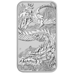 Pre-Owned 2023 Australian Dragon 1oz Silver Rectangular Coin - VAT Free