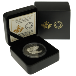 Pre-Owned 2021 Canadian Discovering Dinosaurs: Reaper of Death $20 Silver Proof Coin - VAT Free