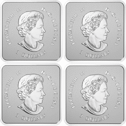 Pre-Owned 2017 Canadian Maple Leaf Quartet 1/4oz Proof Silver 4-Coin Collection - VAT Free