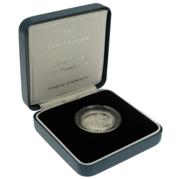 Pre-Owned 2007 UK £1 Proof Silver Coin - VAT Free