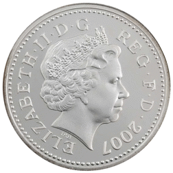 Pre-Owned 2007 UK £1 Proof Silver Coin - VAT Free