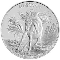 Pre-Owned 2024 Tokelau Mustang 1oz Silver Coin - VAT Free