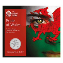 Pre-Owned 2016 UK Welsh Dragon Celebration £20 Fine Silver Coin - VAT Free