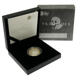 Pre-Owned 2016 UK Shakespeare Tragedies £2 Proof Silver Coin - VAT Free