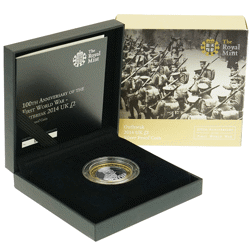 Pre-Owned 2014 UK First World War Outbreak £2 Proof Silver Coin - VAT Free