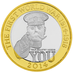 Pre-Owned 2014 UK First World War Outbreak £2 Proof Silver Coin - VAT Free