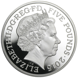 Pre-Owned 2015 UK 50th Anniversary of the Death of Winston Churchill £5 Proof Silver Coin - VAT Free