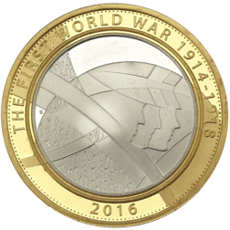 Pre-Owned 2016 UK The Army 'Shoulder to Shoulder' £2 Piedfort Proof Silver Coin - VAT Free
