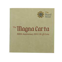 Pre-Owned 2015 UK Magna Carta 800th Anniversary £2 Piedfort Proof Silver Coin - VAT Free