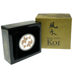 Pre-Owned 2012 Niue Feng Shui Koi 1oz Proof Silver Coin - VAT Free
