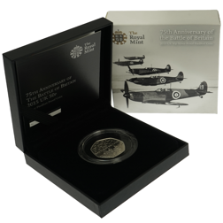 Pre-Owned 2015 UK 75th Anniversary of the Battle of Britain 50p Piedfort Proof Silver Coin - VAT Fre