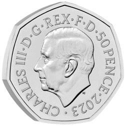 Pre-Owned 2023 UK Professor Dumbledore 50p Proof Silver Coin - VAT Free