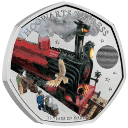 Pre-Owned 2022 UK Hogwarts Express 50p Proof Silver Coin - VAT Free