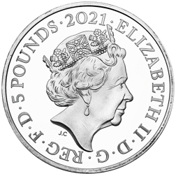 Pre-Owned UK 2021 95th Birthday of Queen Elizabeth II £5 Proof Silver Coin - VAT Free