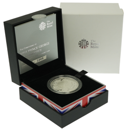 Pre-Owned 2013 UK Christening of Prince George of Cambridge £5 Piedfort Proof Silver Coin - VAT Free