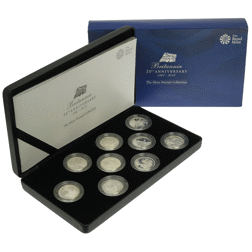 Pre-Owned - 1987-2012 UK 25th Anniversary Britannia Portrait Proof Silver 9-Coin Collection - VAT Free