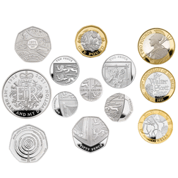 Pre-Owned UK 2021 Currency Proof Silver 13-Coin Collection - VAT Free