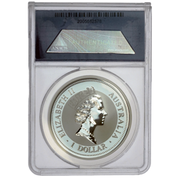 Pre-Owned 1995 Australian Kookaburra 1oz Silver Coin - ANACS Graded MS70 - 2005582578 - VAT Free